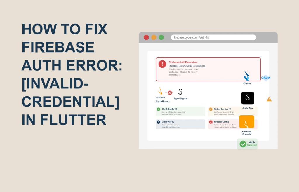 Fix Firebase Auth Invalid Credential Error