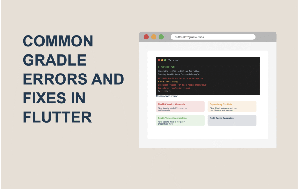 Common Gradle Errors and Fixes in Flutter