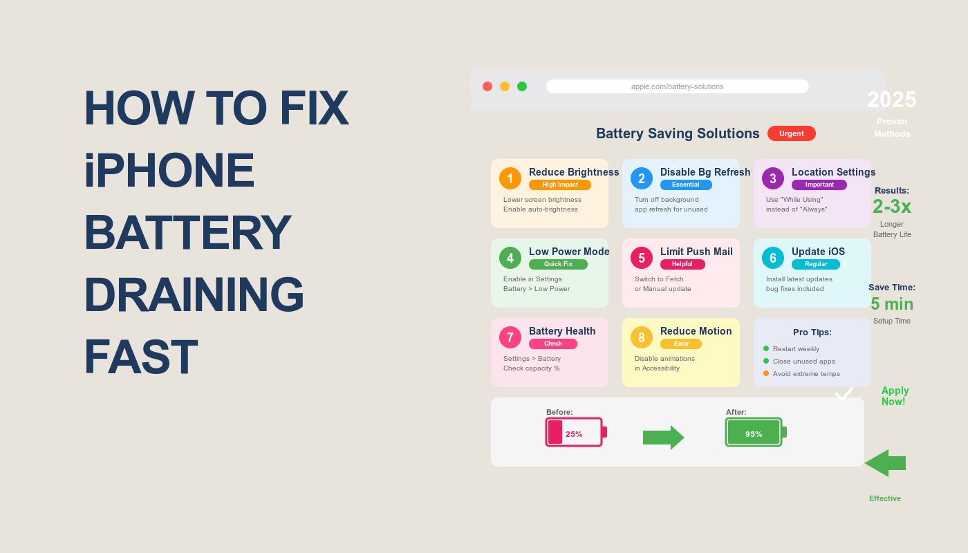 Fix iPhone Battery Draining Fast